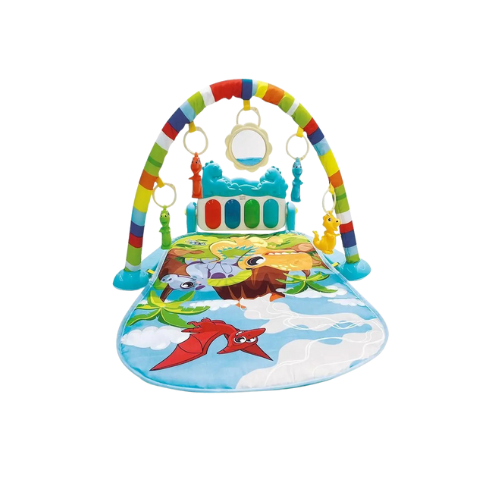 Tapete de Atividades Para Bebê Piano Play Funny Dino