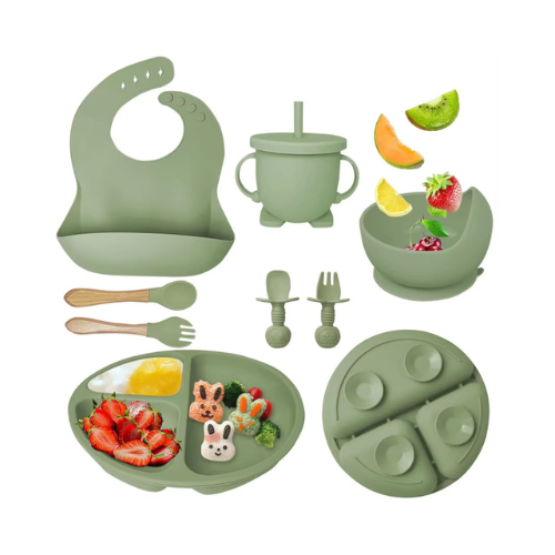 Kit Alimentação Infantil silicone