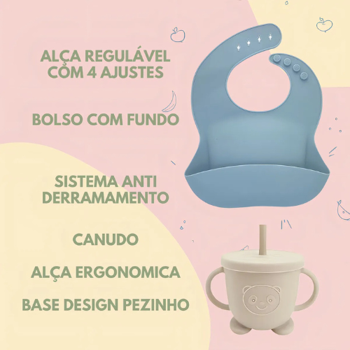 Kit Alimentação Infantil silicone