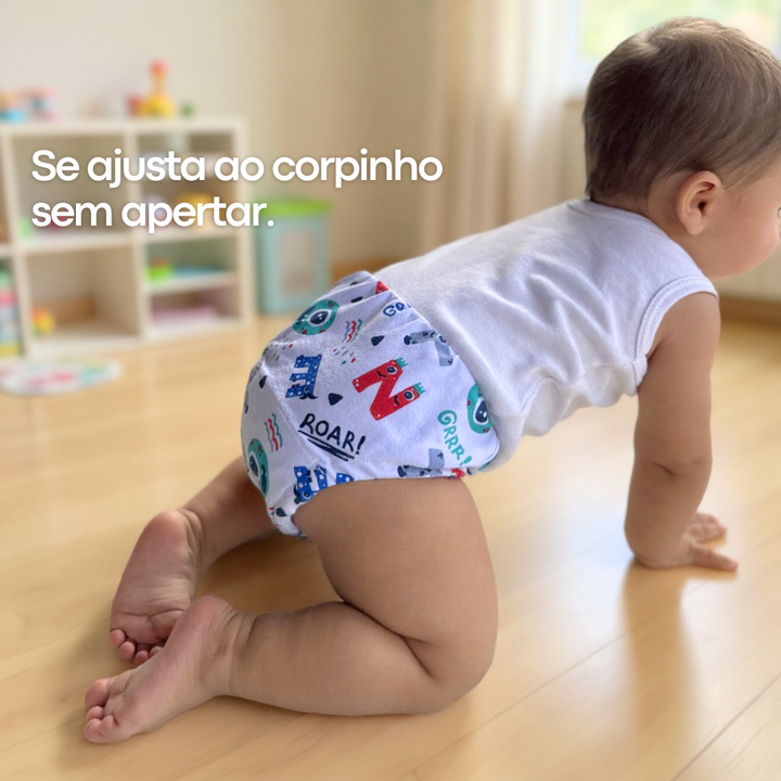 Kit Fraldas Reutilizáveis [Desfralde 2x mais Rápido]